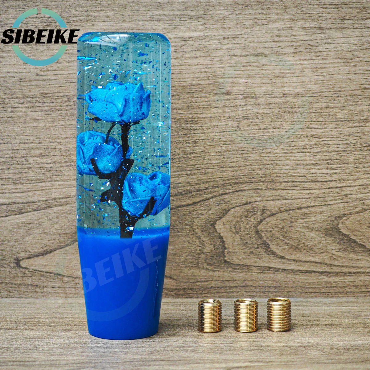 15CM Universal Transparent Flower Gear Shift Knob Car Manual Shifter Head Shift Knob Stick