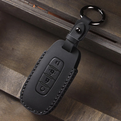 Leather Car Key Case Cover for Nissan Juke 2023 X-trail T33 Qasqhai J12 2022 Ariya Altima Teana2 3 4 5 Buttons