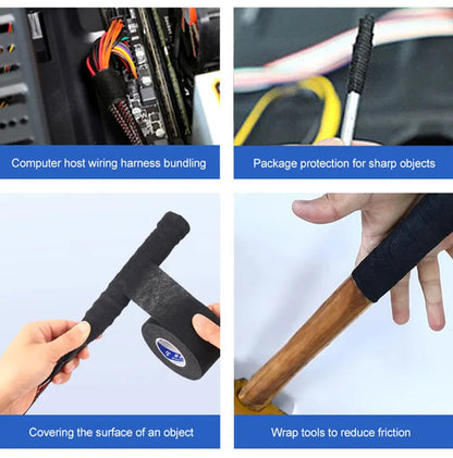 Automotive Wiring Harness Adhesive Tape Noise Reduction Heat Resistance Flame Retardant Electrical Protective Cloth Tape