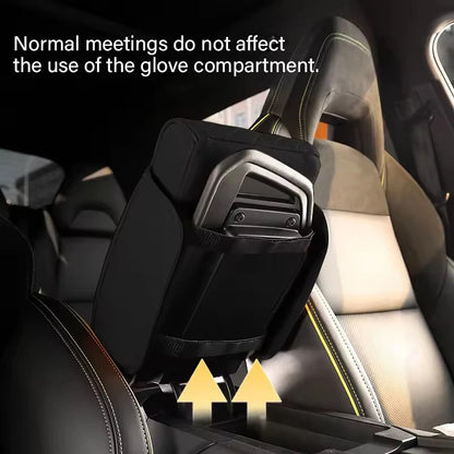 Auto Center Console Armrest Cushion With 2 Cup Holder PU Leather Armrest Pad Car Amrest Pillow Cover Height Pad Car Accessories