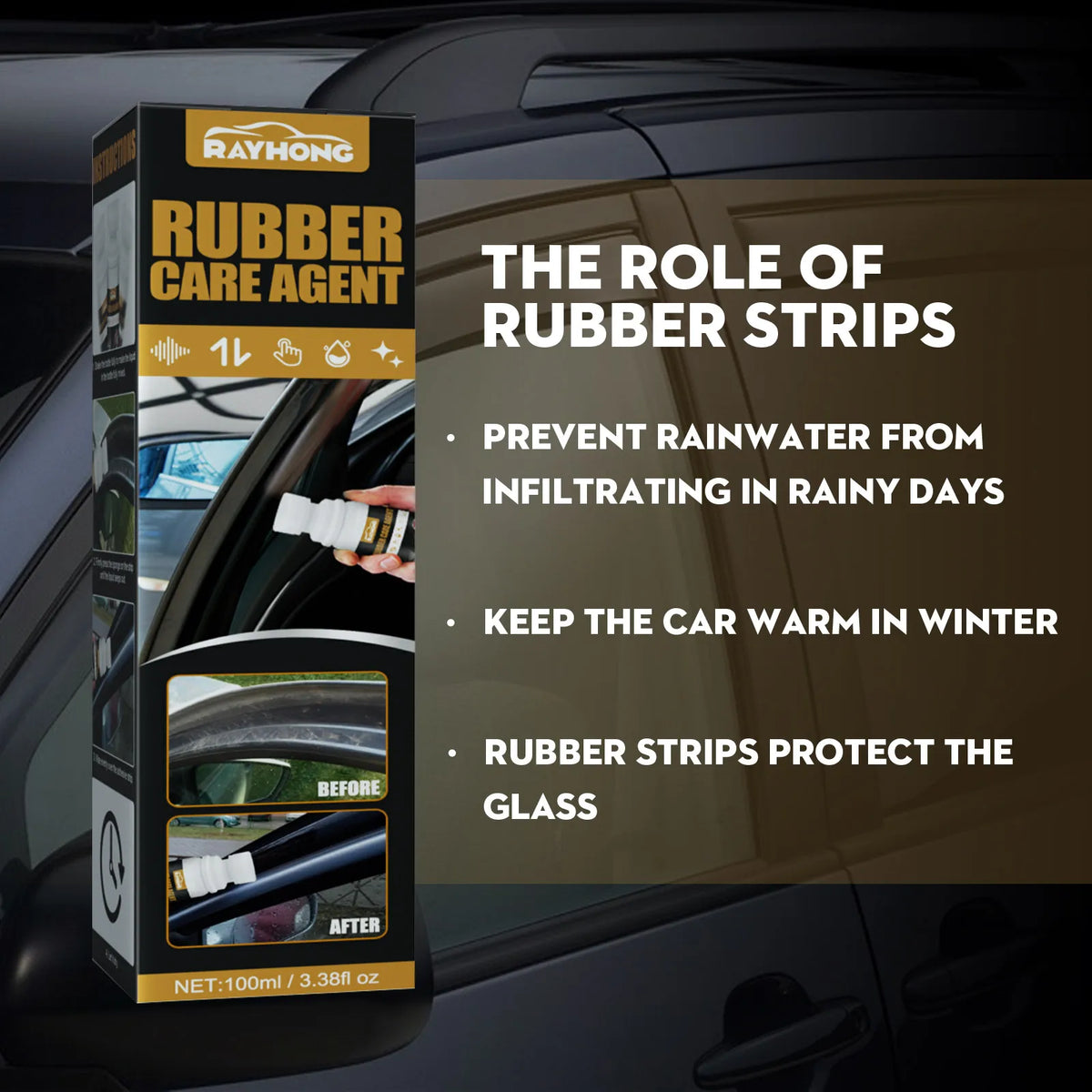 Car Rubber Curing Agent Renovator Care Spray Auto Liquid Wax Polishing Agent Care Agent Car Cleaner Protective Agent Car Care