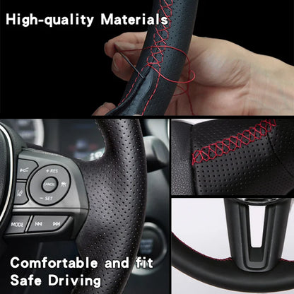 Custom Steering Wheel Cover Genuine Leather 100% Fit For Audi TT TTS (8J) 2006-2013 2014 A3 S3 (8P) Sportback 2008-2012 R8 (42)