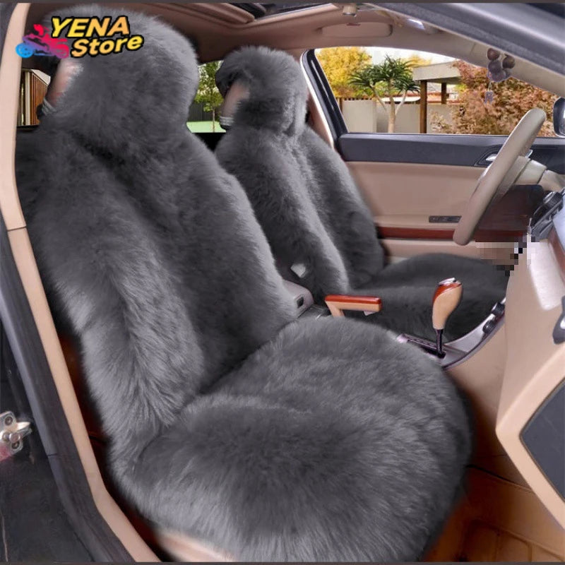 Winter plush car seat cover general purpose long wool fur car seat cover car seat protection cushion car parts seat cushion