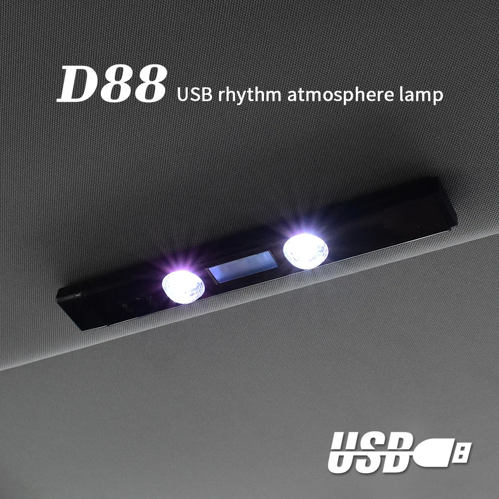 wireless rgb car interior atmosphere light With remote control Music Control Rhythm interior car lights led For car indoor