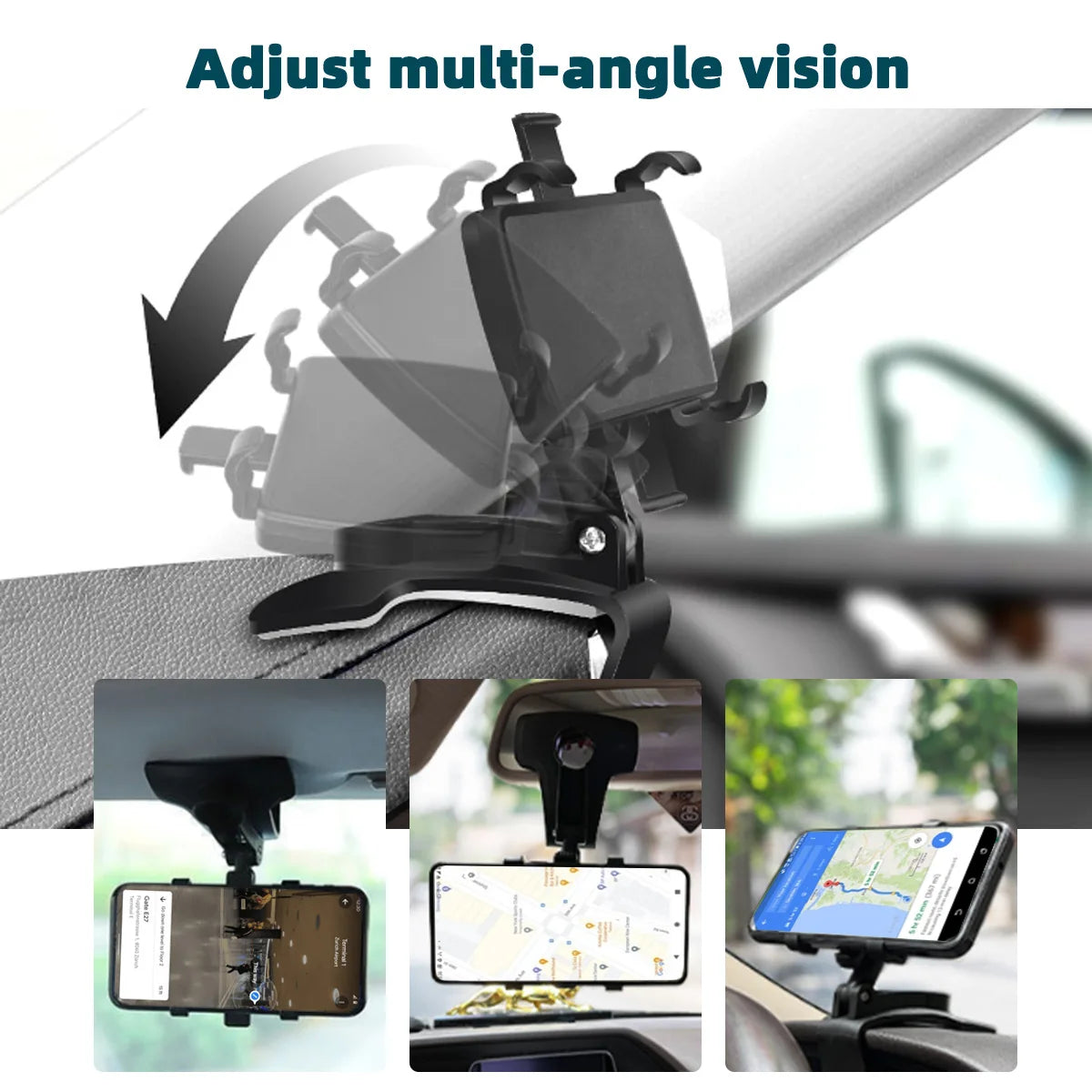 Instrument panel car phone holder ABS phone holder car phone holder 360 degree rotating accessories