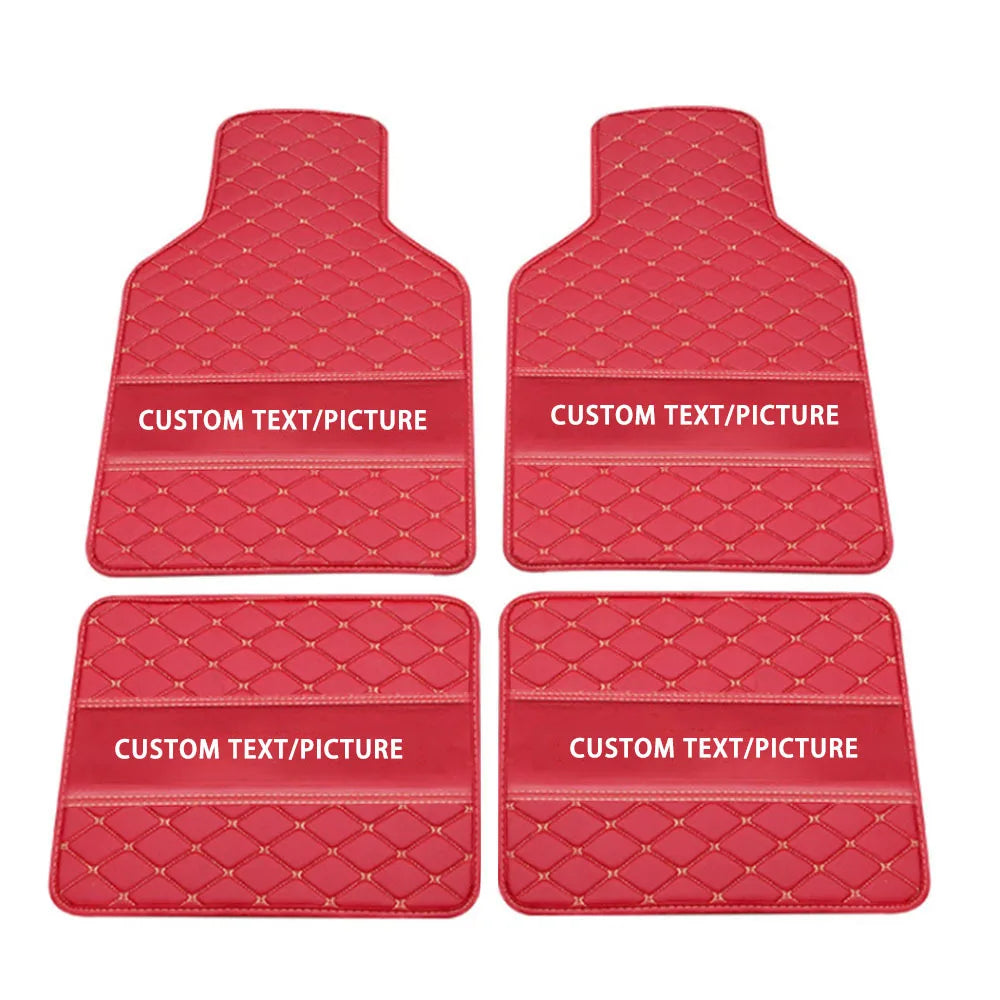 Universal Car Floor Mats Custom  Picture Leather Auto Carpet Anti-slip Interior Accessories Mats For All Car