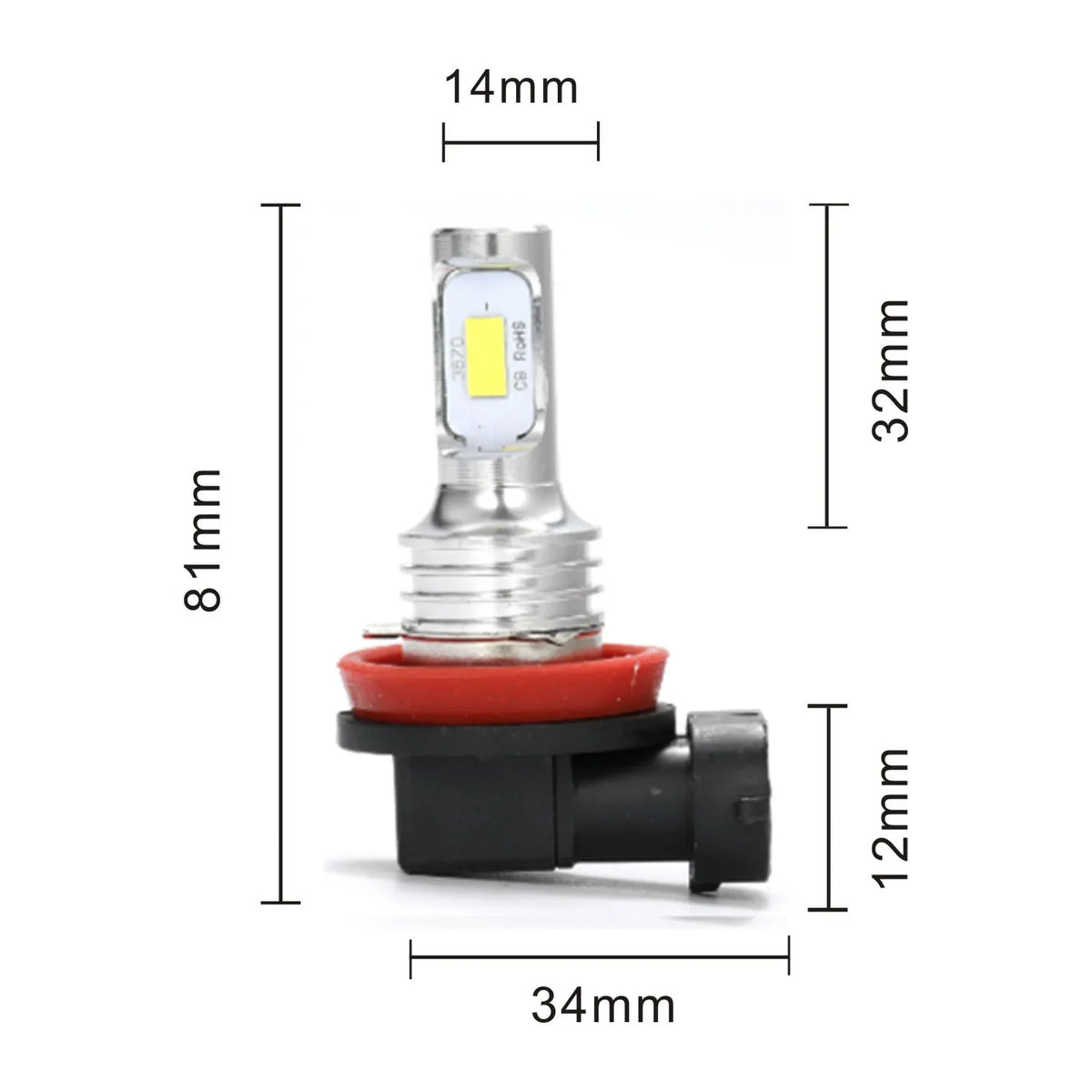 Kit Lâmpada LED H7/H4 4 Peças - Farol Alto/Baixo Branco 6000K, Amarelo 3000K, Azul Gelo 12000K
