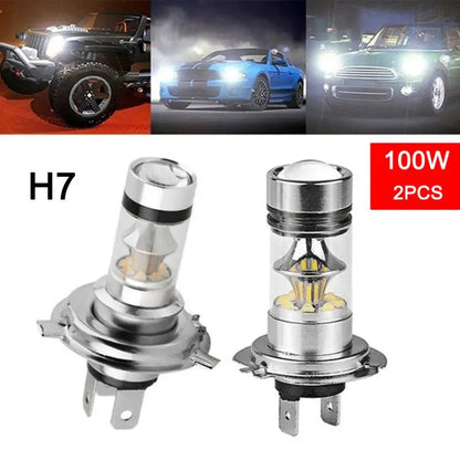 Kit Conversão LED H7/H4/H11/H1/H3/H8 100W 6000K - Alto/Baixo Facho