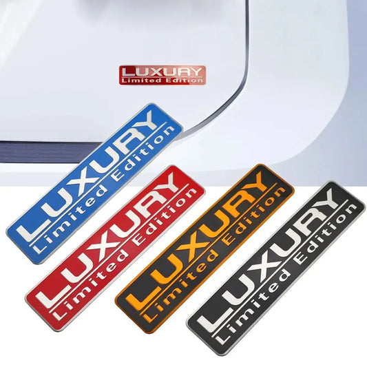 Car Chrome Luxury Limited Edition Metal Sticker Car Body Trunk Emblem Badge Stickers Decals Universal Auto Exterior Sticker
