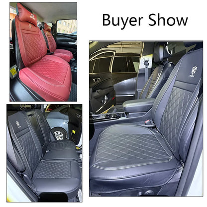 Karcle Nappa Leather Car Seat Cover Surround Bottom Car Seat Cover Full Set Durable Car Seat Protection Cushion Car Accessories