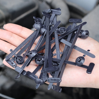 Universal Nylon Cable Tie Buckle Auto Fastener Screw Replacement Clip Car Fender Trunk Engine Guard Panel Wire Management Secure