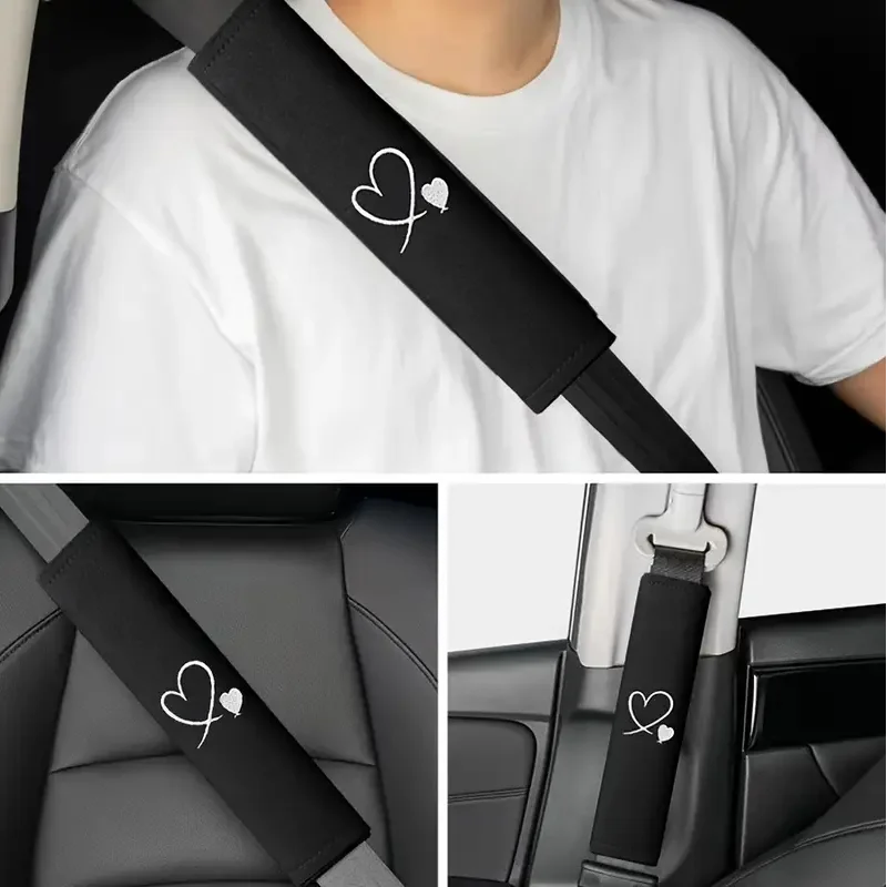 Love Car Seat Belt Cover - Soft And Comfortable Shoulder Pad Protector, Enhances Driving Experience, Suitable For All Car Models