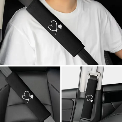 Love Car Seat Belt Cover - Soft And Comfortable Shoulder Pad Protector, Enhances Driving Experience, Suitable For All Car Models
