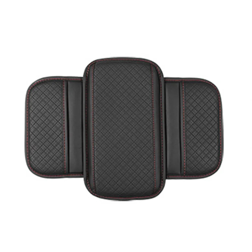 Universal Auto Armrest Pad PU Leather Durable Center Console Cushion with Storage Pocket Waterproof Car Armrest Cover Vehicle