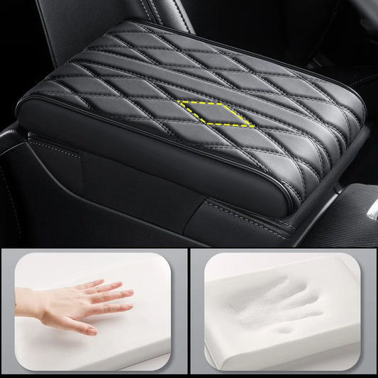 Car Strip Armrest Cushion Mat Auto Center Console Pad Memory Foam Armrest Box Hand Rest Pillow Universal Fit for Most Vehicles