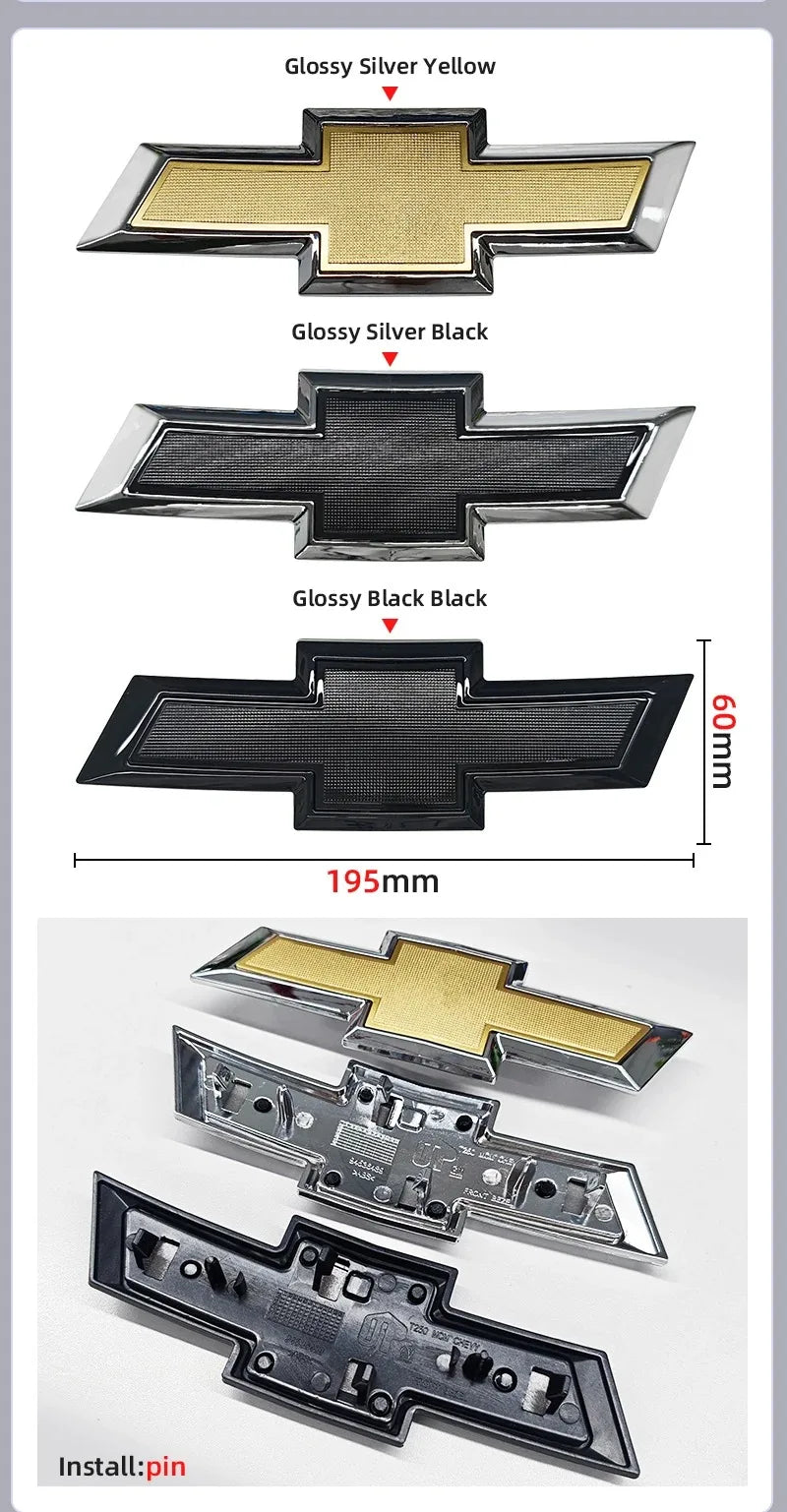 ABS Car Front Hood Emblem Sticker Rear Tail Trunk Badge Accessories for Chevrolet Epica Spark Aveo Captiva Cruze Malibu XL Trax