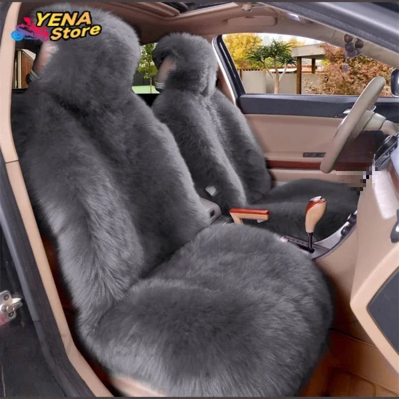 Winter plush car seat cover general purpose long wool fur car seat cover car seat protection cushion car parts seat cushion