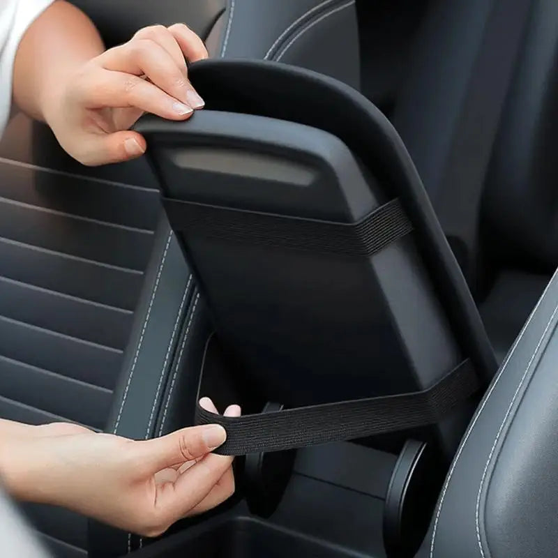 Car Central Console Armrest Pad Plush Warm Heightened Non-slip Universal Fit for Most Vehicles for Winter Long Drive Use