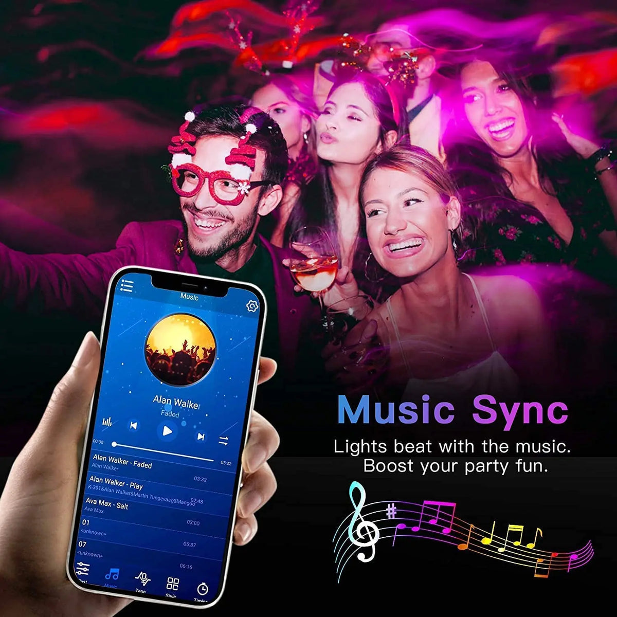 RGB Led Strip Lights 10m 20m 30m Led Room Light with Remote and APP Control RGB Ribbon for Room Home Party Decoration