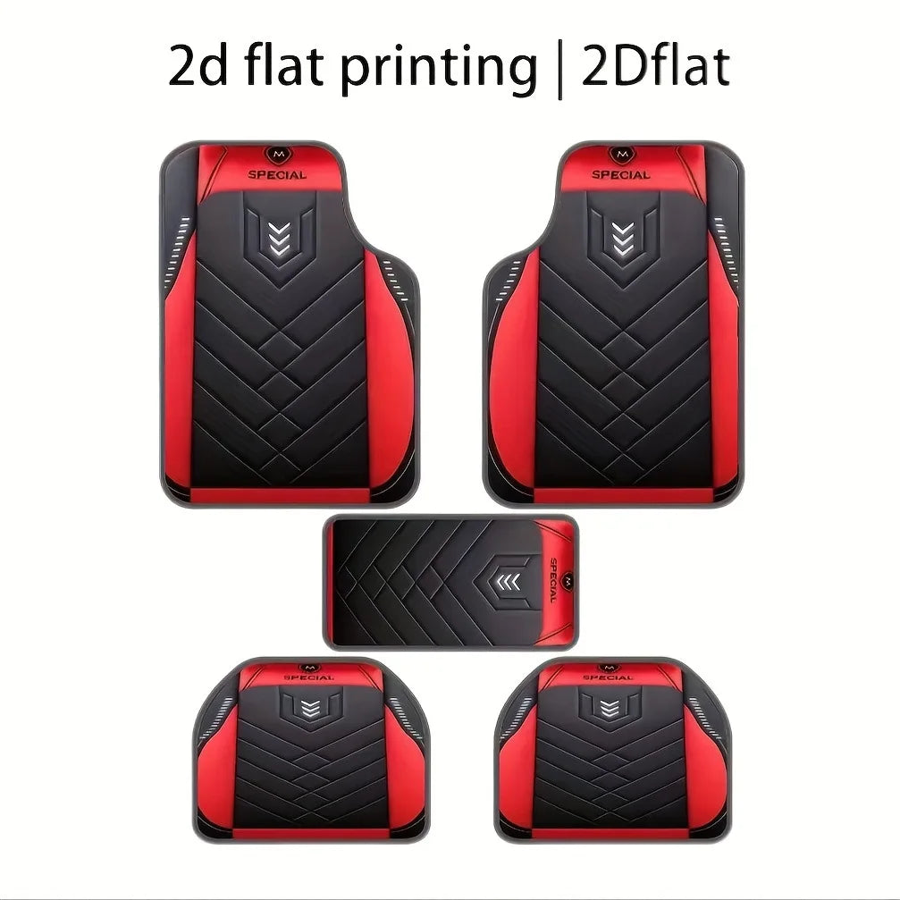 5pcs Car Floor Mats - Anti Dirty and Wear-Resistant Floor Mat, Fit for Most Vehicles, Durable Polyester, Fits for Home & Car Use