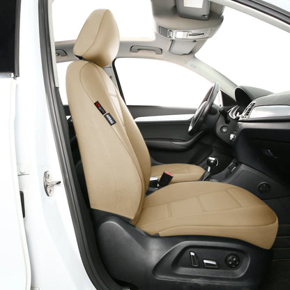 Lux Artificial PU Leather Car Seat Cover Universal Size Full Set Airbag Compatible Fit Most Cars