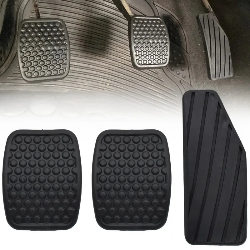 Universal three-piece set of brake and accelerator pedal rubber pads non-slip and durable suitable for various vehicle models