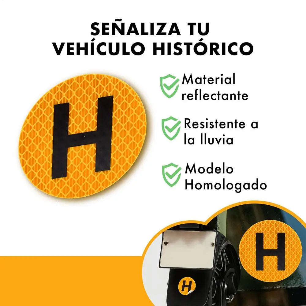 Automotive Emblem Decals Magnetic Car Stickers With H Sign 6cm Vehicle Historical Badge For Windscreen Door Window