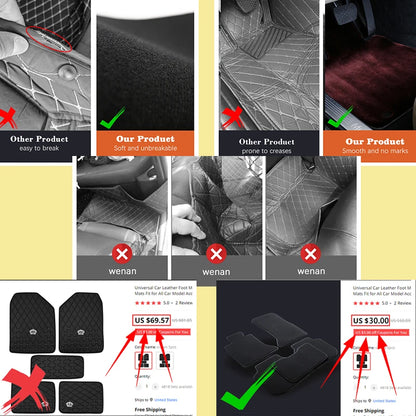 Car Floor Mats For Ford Fiesta 5 MK5 Ford Classic 2003~2008 Rugs Panel Footpads Carpet Cover Pad Anti-slip Foot Pads Accessories