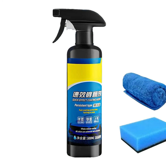Car Scratch Wax Coating Spray Coating Spray For Vehicles 500ml Quick Effect Scratch Wax Polish Waterless Wash Oil Film Glass