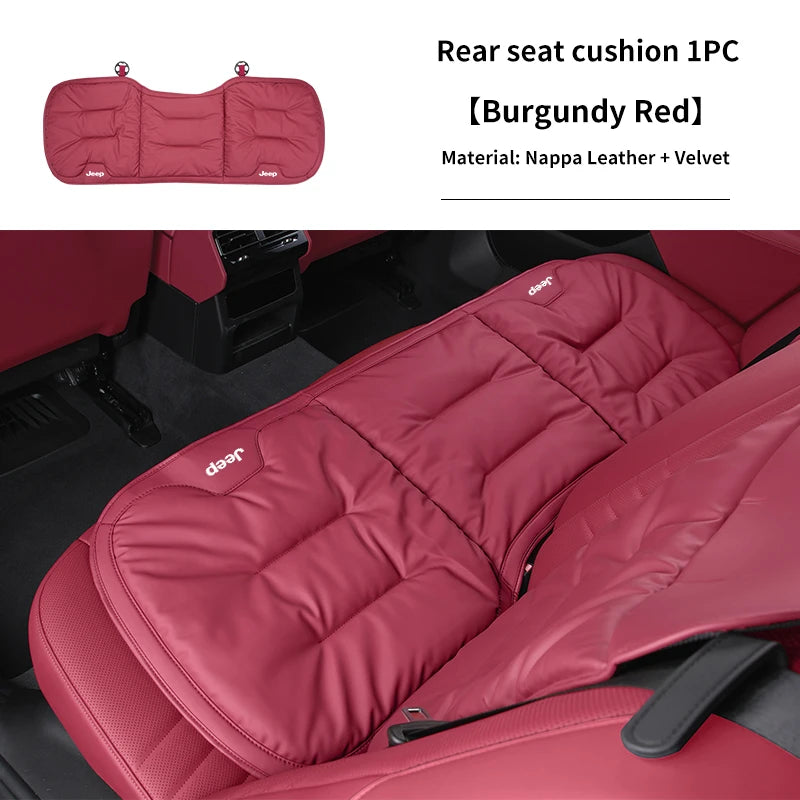 Car Velvet Cushion Vinter Leather Backrest Seat Cover Accessories For Jeep Grand Cherokee Compass Patriot Renegade Wrangler Libe