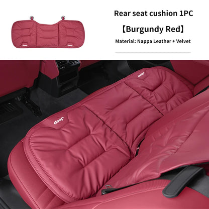 Car Velvet Cushion Vinter Leather Backrest Seat Cover Accessories For Jeep Grand Cherokee Compass Patriot Renegade Wrangler Libe