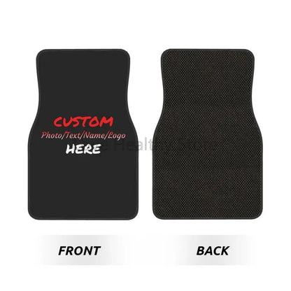Custom Car Floor Mat Personalized Fit Car Mats with Your Customized Image Name Text 4 Pieces Set Front & Rear Non Slip Foot Mats