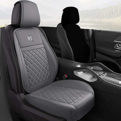 Karcle Nappa Leather Car Seat Cover Surround Bottom Car Seat Cover Full Set Durable Car Seat Protection Cushion Car Accessories