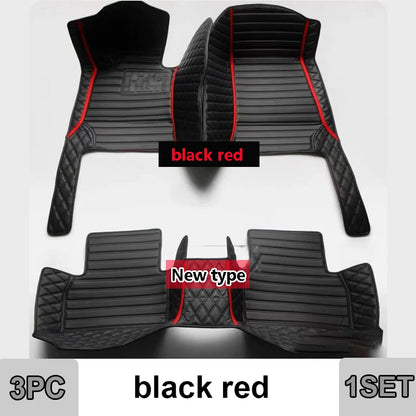 Car Mats Floor For Peugeot 5008 P87 2017~2023 7seat Luxury Leather Mat Car Floor Mats Universal Waterproof Cocho Car Accessories