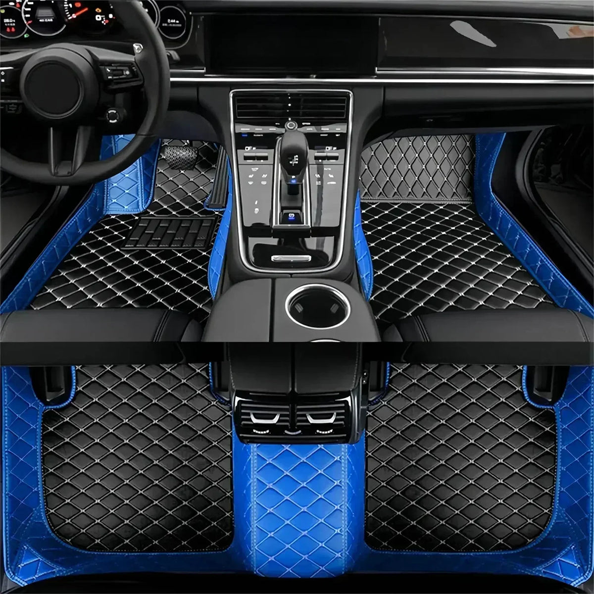 Leather Car Floor Mats For Seat Leon MK3 2012 2013 2014 2015 2016 2017 2018 2019 2020 All Weather Waterproof Car Floor Mats