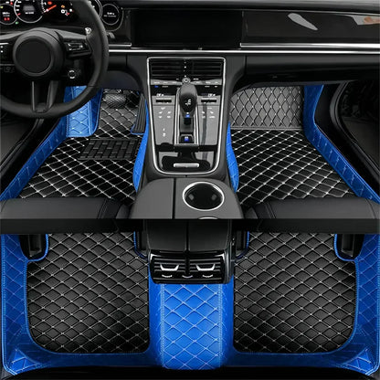 Leather Car Floor Mats For Seat Leon MK3 2012 2013 2014 2015 2016 2017 2018 2019 2020 All Weather Waterproof Car Floor Mats