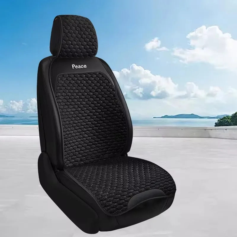 Breathable Linen Car Seat Cushion Comfortable and Wearable Car Seat Cover Universal Fits Most Cars - 1 Unit