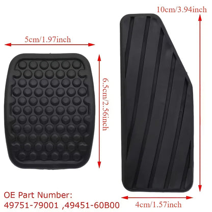 Universal three-piece set of brake and accelerator pedal rubber pads non-slip and durable suitable for various vehicle models