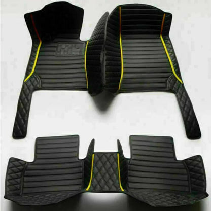 Leather Car Floor Mats For Seat Leon MK3 2012 2013 2014 2015 2016 2017 2018 2019 2020 All Weather Waterproof Car Floor Mats