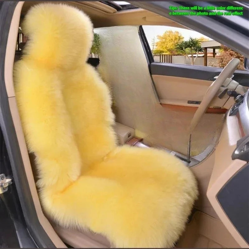Winter plush car seat cover general purpose long wool fur car seat cover car seat protection cushion car parts seat cushion