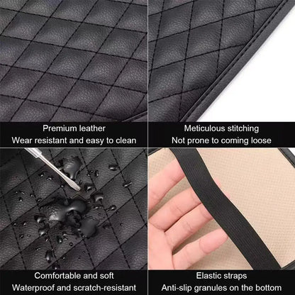 Universal Car Armrest Pad, Center Console Armrest Cover Cushion, PU Leather interior Protective Mat for Most Vehicles Auto Acces