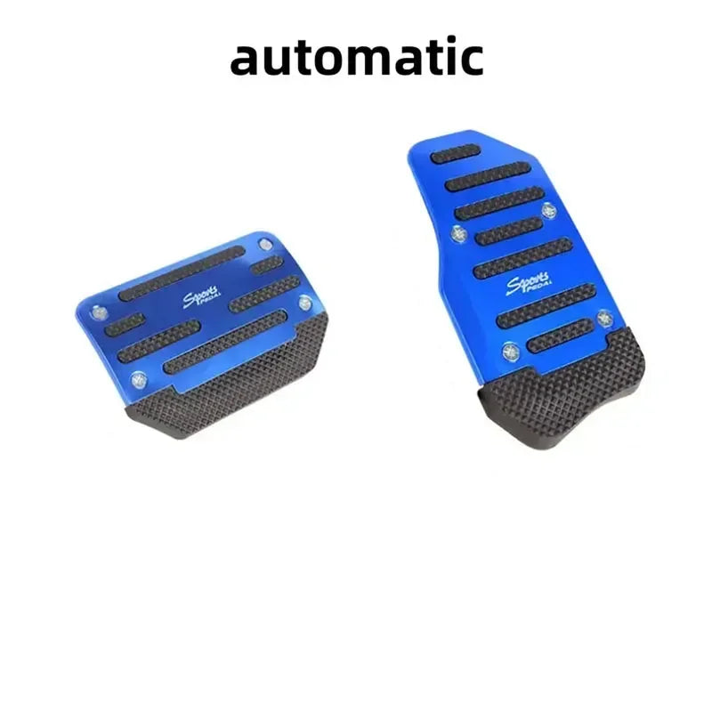 2pc Non-Slip Aluminum Alloy Car Pedal Pads, Automatic Transmission Brake & Gas Pedal Covers Auto SUV ATV Replacement Accessories