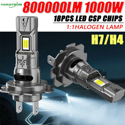 Lâmpada LED H7/H4 Canbus Alta Potência - com Ventoinha