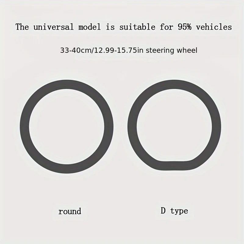 Summer Silicone Car Steering Wheel Cover, Non-Slip Universal Fit for Most Vehicles, Anti-Sweat Driving Accessory