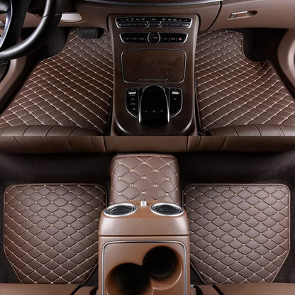 5 pcs Waterproof Leather Car Floor Mats Universal Auto Foot Pad Protector Automobile Interior Carpet Car Accessories Interior