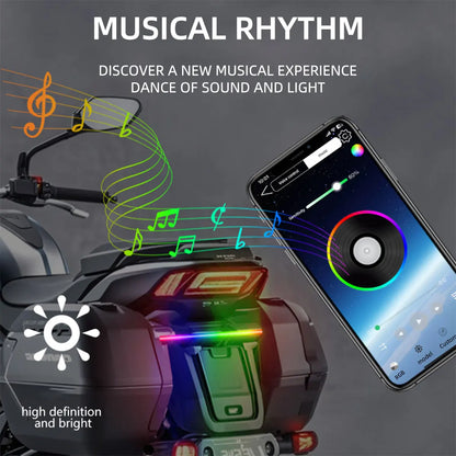 Car LED Ambient Lights RGB Neon Interior Strip Light Motorcycle Taillights USB with Remote control APP Home Decorative Lamp