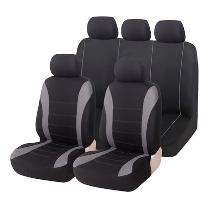 Universal Full Set Car Seat Covers Polyester & Jacquard Fabric, Airbag Compatible, Universal for Most Cars, SUVs, and Trucks