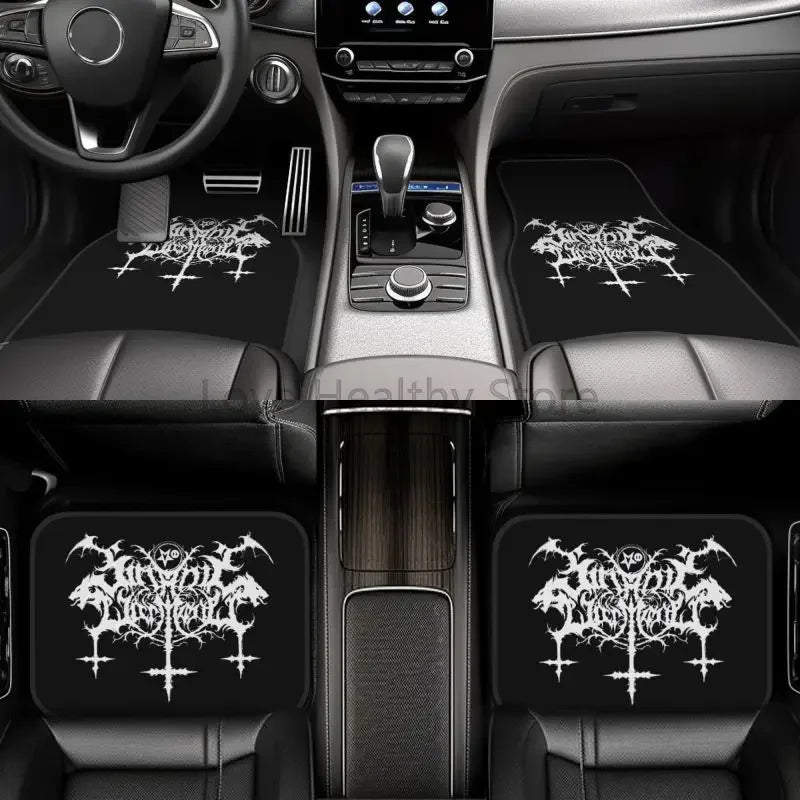 Gothic Car Floor Mats Non-Slip Carpets Rugs Auto Mat Accessories Decor Front & Rear Car Foot Mats Set of 4 Pieces