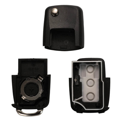 jingyuqin 3 Buttons Remote Car Key Flip Folding Key Shell Case For Volkswagen Vw Jetta Golf Passat Beetle Skoda Seat Polo B5