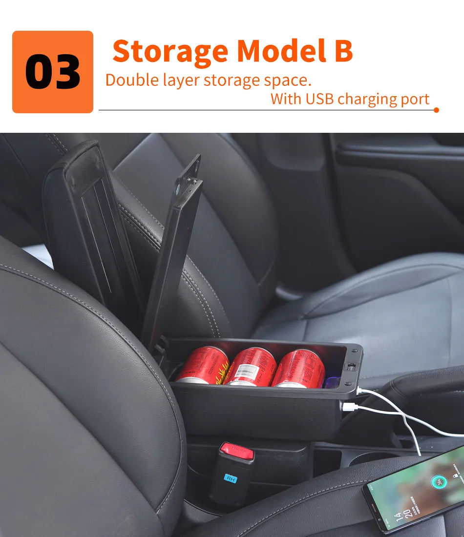 For Renault Clio 4 Armrest For Renault Captur Clio 3 III IV Car Armrest Box Accessorie Storage Parts Dedicated Interior Retrofit